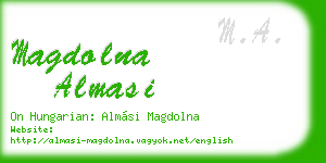 magdolna almasi business card