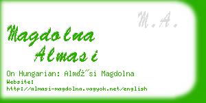 magdolna almasi business card